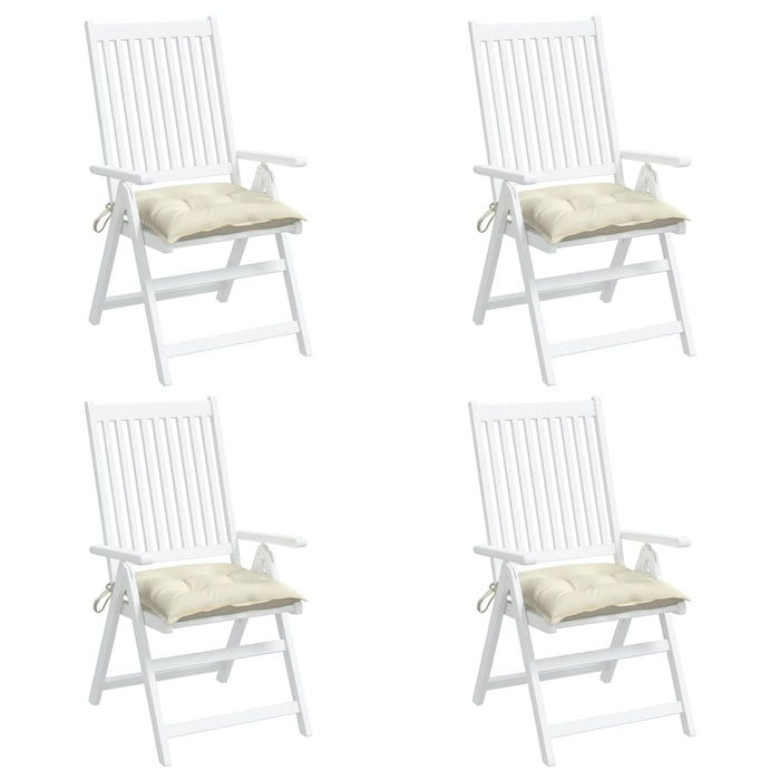 Perne de scaun, 4 buc., alb crem, 40x40x7 cm, textil oxford - WALTI WALTI
