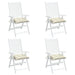 Perne de scaun, 4 buc., alb crem, 40x40x7 cm, textil oxford - WALTI WALTI