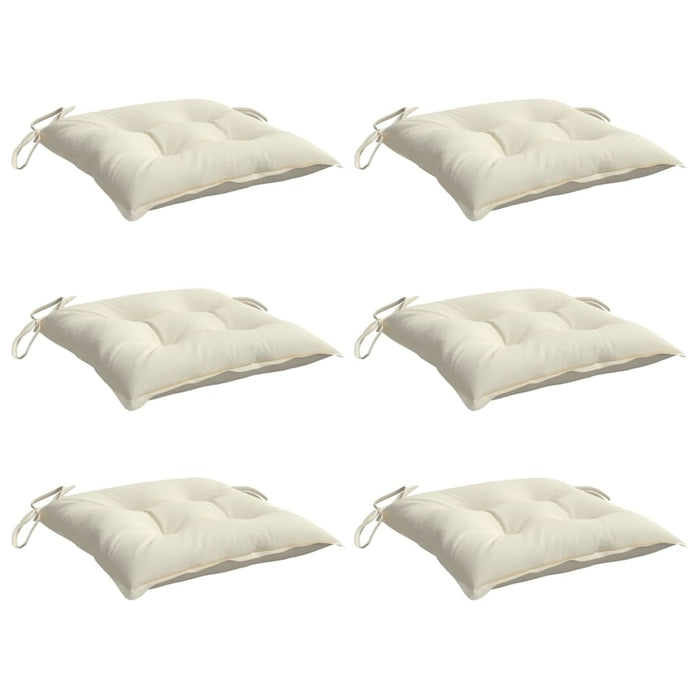 Perne de scaun, 6 buc., alb crem, 40x40x7 cm, textil oxford - WALTI WALTI