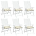 Perne de scaun, 6 buc., alb crem, 40x40x7 cm, textil oxford - WALTI WALTI