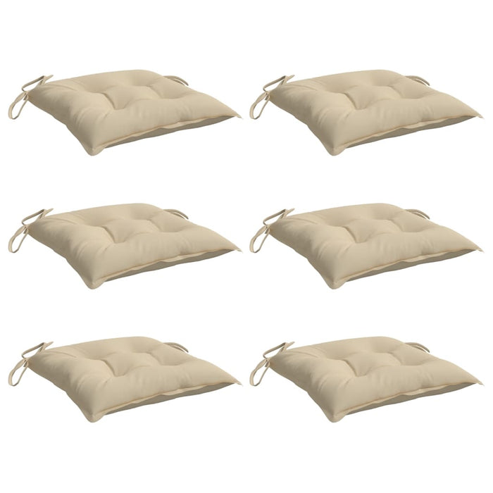 Perne de scaun, 6 buc., bej, 40x40x7 cm, textil oxford - WALTI WALTI