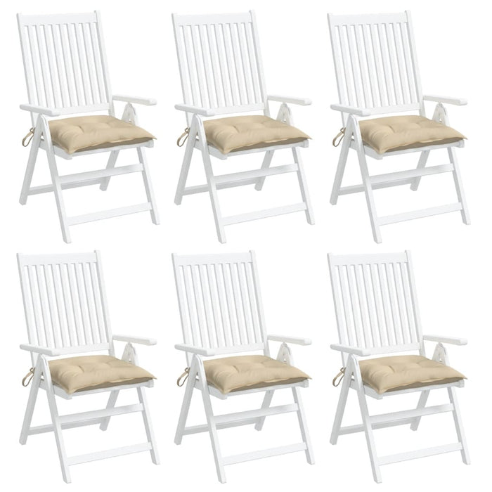 Perne de scaun, 6 buc., bej, 40x40x7 cm, textil oxford - WALTI WALTI