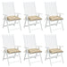 Perne de scaun, 6 buc., bej, 40x40x7 cm, textil oxford - WALTI WALTI