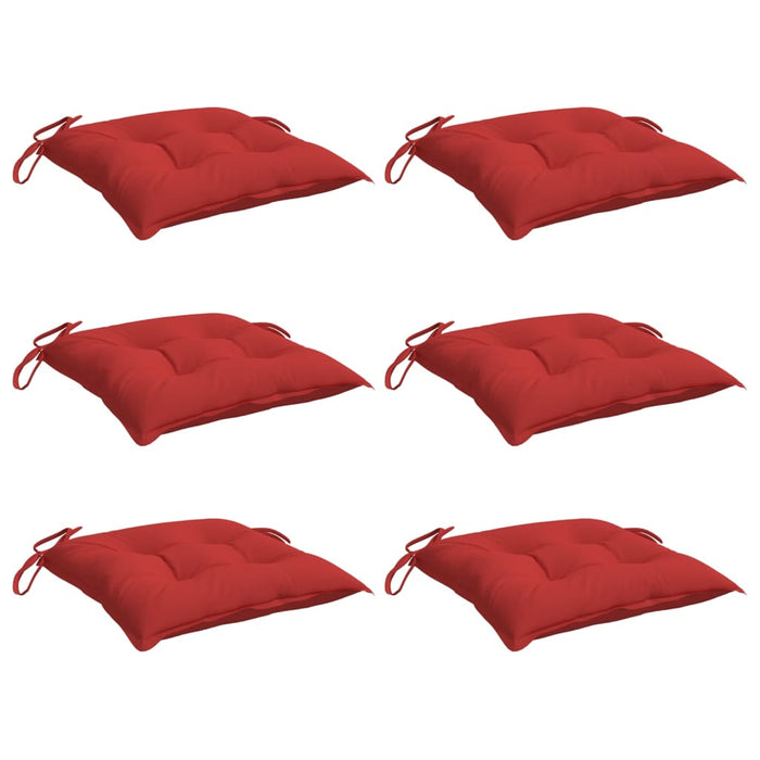 Perne de scaun, 6 buc., roșu, 40x40x7 cm, textil oxford WALTI