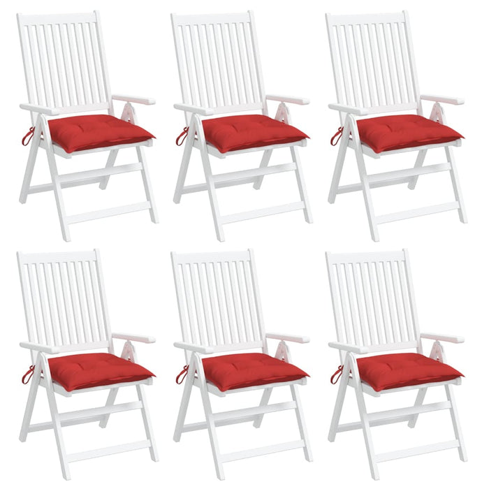 Perne de scaun, 6 buc., roșu, 40x40x7 cm, textil oxford WALTI