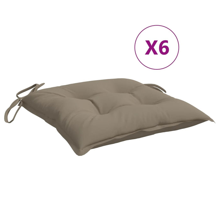 Perne de scaun, 6 buc., gri taupe, 40x40x7 cm, textil oxford - WALTI WALTI