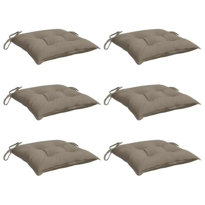 Perne de scaun, 6 buc., gri taupe, 40x40x7 cm, textil oxford - WALTI WALTI