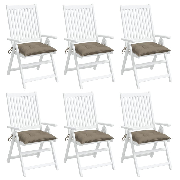 Perne de scaun, 6 buc., gri taupe, 40x40x7 cm, textil oxford - WALTI WALTI