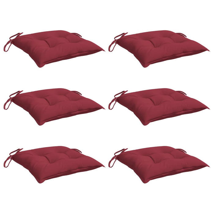 Perne de scaun, 6 buc., roșu vin, 40x40x7 cm, textil oxford WALTI