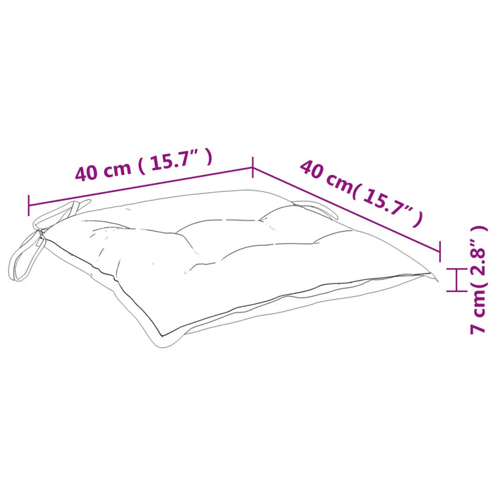 Perne de scaun, 2 buc., albastru, 40x40x7 cm, textil oxford - WALTI WALTI