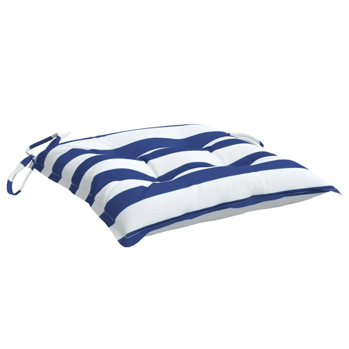 Perne de scaun, 4 buc., albastru&alb, 40x40x7 cm, textil, dungi WALTI