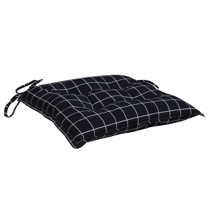 Perne scaun, 2 buc., negru, 40x40x7 cm, textil, model pătrățele - WALTI WALTI