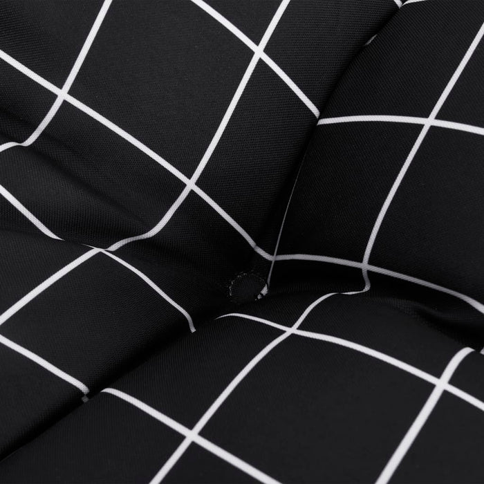 Perne scaun, 2 buc., negru, 40x40x7 cm, textil, model pătrățele - WALTI WALTI