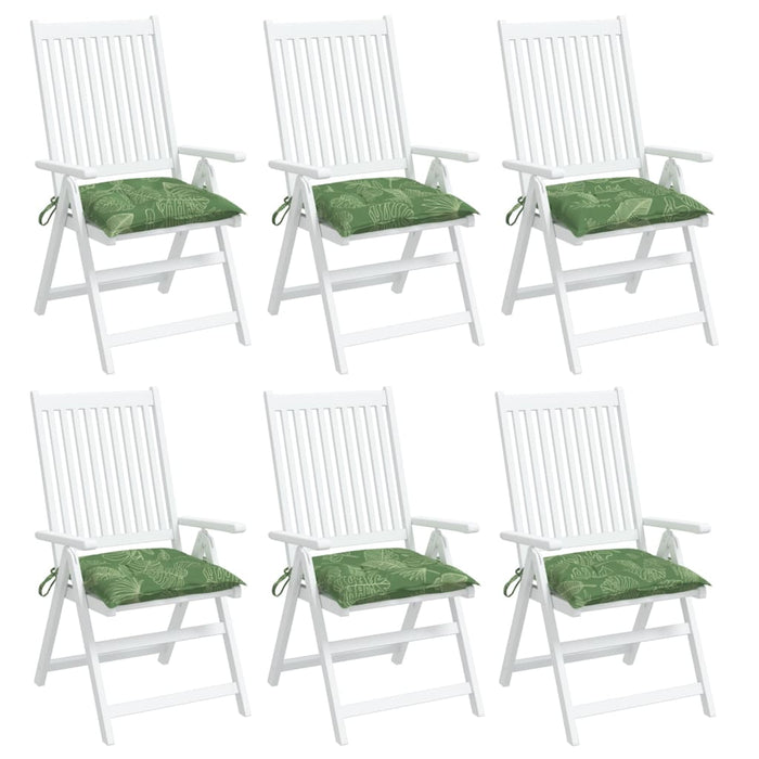Perne de scaun, 6 buc., 40x40x7 cm, textil, model frunze - WALTI WALTI