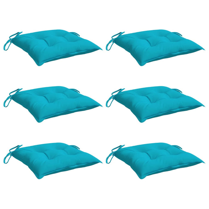 Perne de scaun, 6 buc., turcoaz, 40 x 40 x 7 cm, textil WALTI