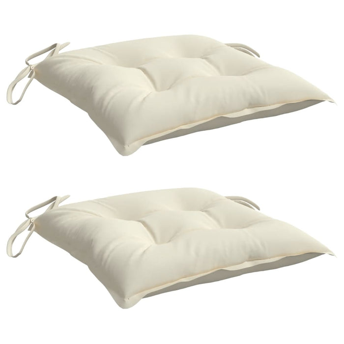 Perne de scaun, 2 buc., alb crem, 50x50x7 cm, textil oxford WALTI