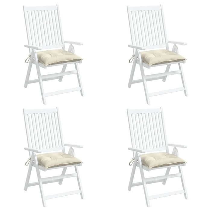 Perne de scaun, 4 buc., alb crem, 50x50x7 cm, textil oxford - WALTI WALTI