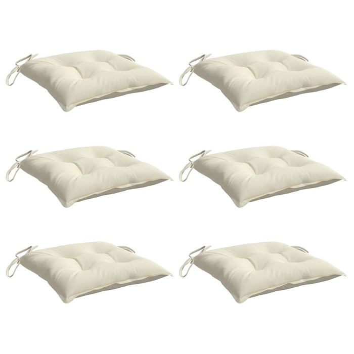 Perne de scaun, 6 buc., alb crem, 50x50x7 cm, textil oxford WALTI