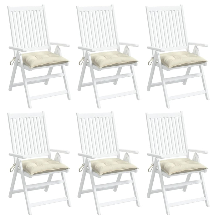 Perne de scaun, 6 buc., alb crem, 50x50x7 cm, textil oxford WALTI
