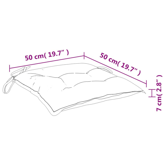 Perne de scaun, 6 buc., alb crem, 50x50x7 cm, textil oxford WALTI