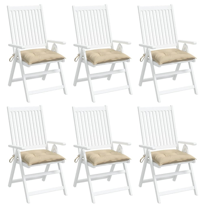 Perne de scaun, 6 buc., bej, 50x50x7 cm, textil oxford - WALTI WALTI