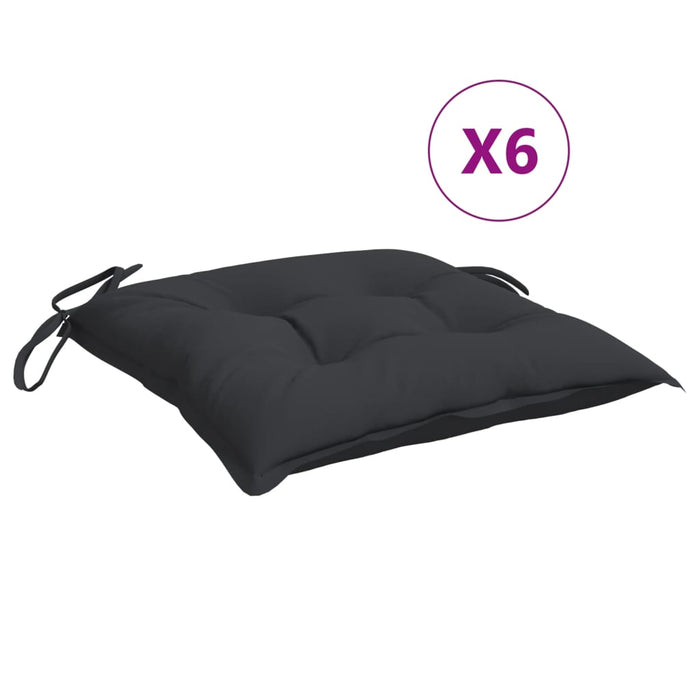 Perne de scaun, 6 buc., negru, 50x50x7 cm, textil oxford WALTI