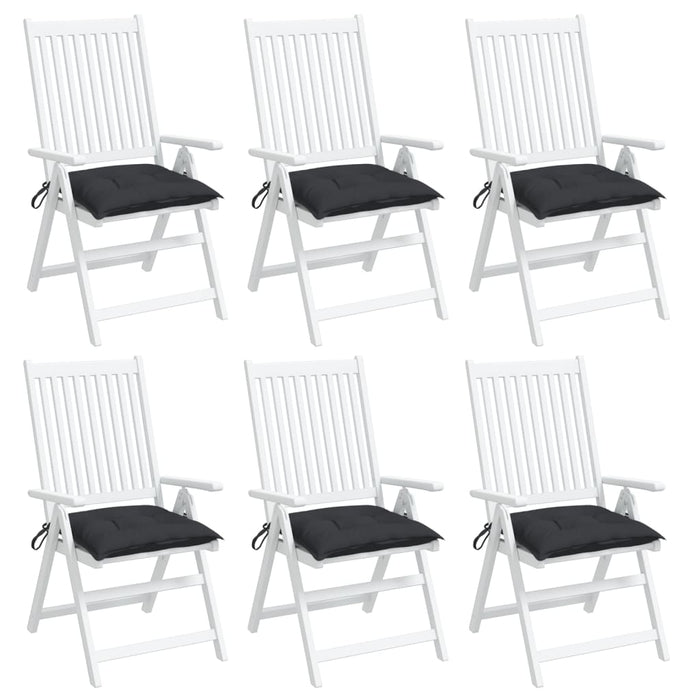 Perne de scaun, 6 buc., negru, 50x50x7 cm, textil oxford WALTI