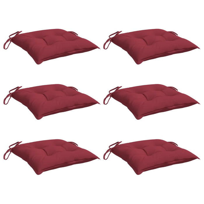 Perne de scaun, 6 buc., vin roșu, 50x50x7 cm, textil oxford - WALTI WALTI