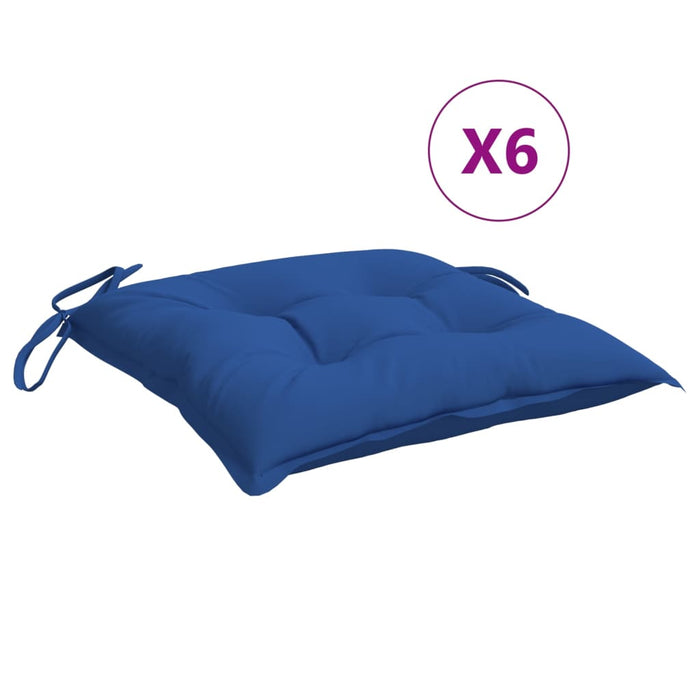 Perne de scaun, 6 buc., albastru, 50x50x7 cm, textil oxford WALTI