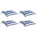 Perne de scaun, 4 buc., albastru&alb, 50x50x7 cm, textil oxford - WALTI WALTI