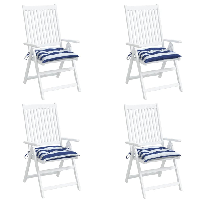 Perne de scaun, 4 buc., albastru&alb, 50x50x7 cm, textil oxford - WALTI WALTI