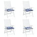 Perne de scaun, 4 buc., albastru&alb, 50x50x7 cm, textil oxford - WALTI WALTI