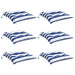 Perne de scaun, 6 buc., albastru&alb, 50x50x7 cm, textil oxford - WALTI WALTI