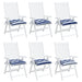 Perne de scaun, 6 buc., albastru&alb, 50x50x7 cm, textil oxford - WALTI WALTI