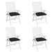 Perne scaun, 4 buc., negru carouri, 50x50x7 cm, textil oxford - WALTI WALTI