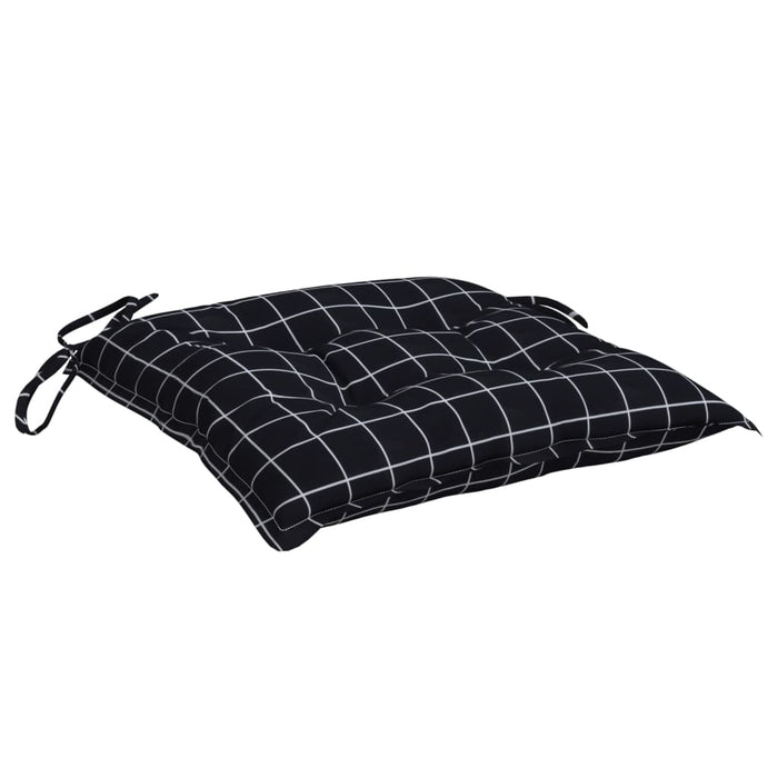 Perne scaun, 6 buc., negru carouri, 50x50x7 cm, textil oxford - WALTI WALTI