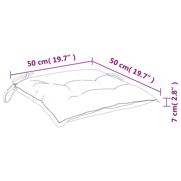 Perne de scaun, 4 buc., model frunze, 50x50x7 cm, textil oxford - WALTI WALTI
