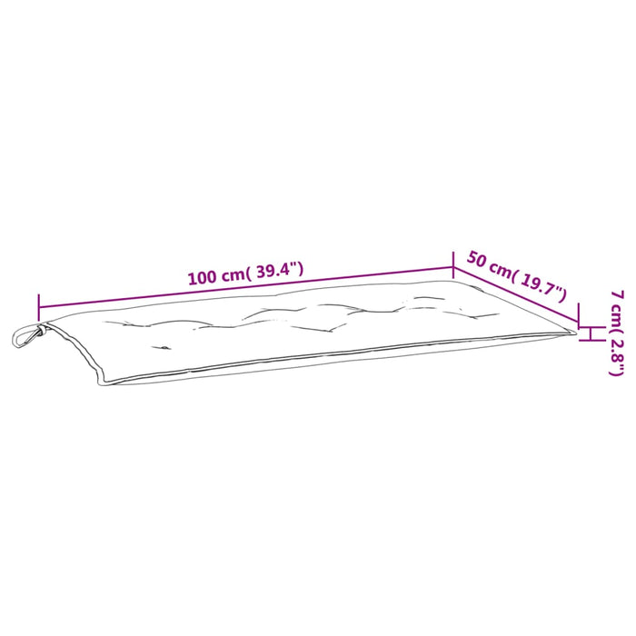 Pernă bancă de grădină, crem, 100x50x7 cm, material oxford - WALTI WALTI