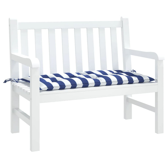 Pernă de bancă dungi albastre și albe 100x50x7 cm textil oxford - WALTI WALTI
