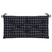 Pernă bancă de grădină negru carouri, 100x50x7cm, textil Oxford - WALTI WALTI