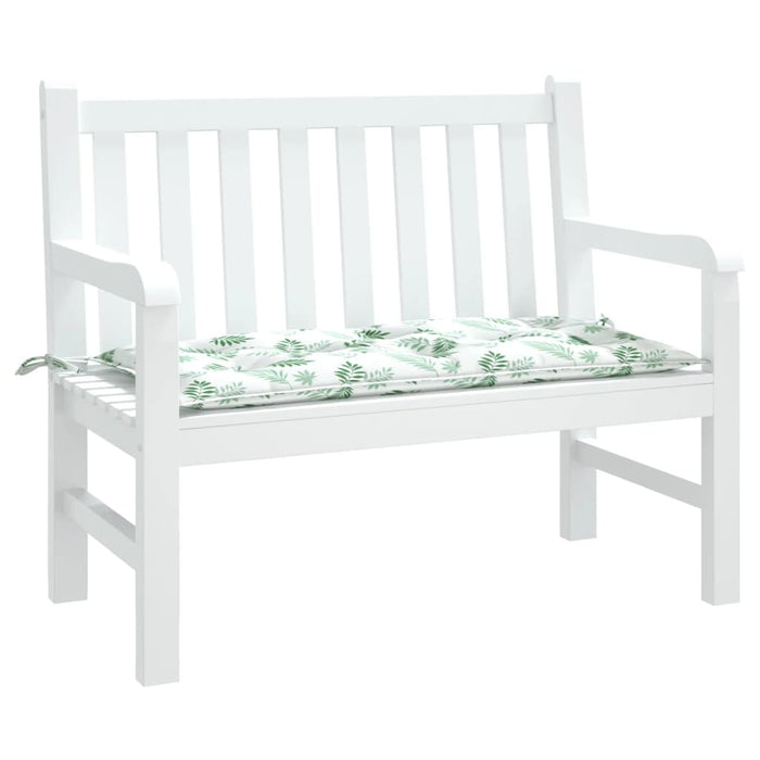 Pernă pentru bancă, model frunze, 100x50x7 cm, textil oxford WALTI
