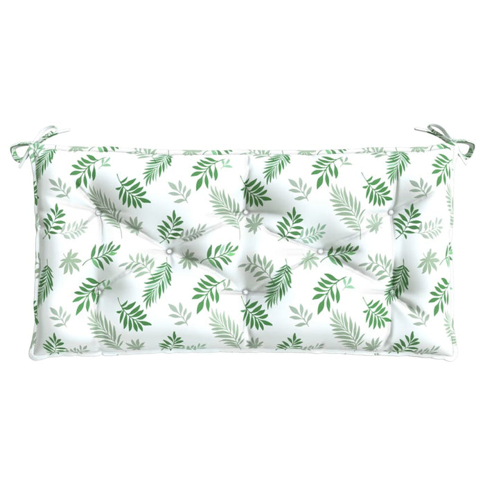 Pernă pentru bancă, model frunze, 100x50x7 cm, textil oxford WALTI