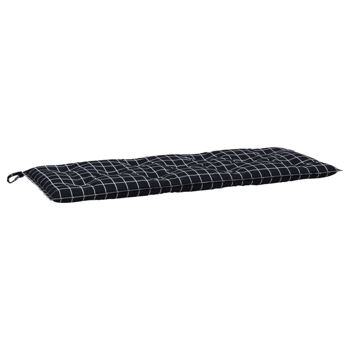 Pernă bancă de grădină, negru carouri, 120x50x7 cm, textil - WALTI WALTI