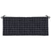 Pernă bancă de grădină, negru carouri, 120x50x7 cm, textil - WALTI WALTI