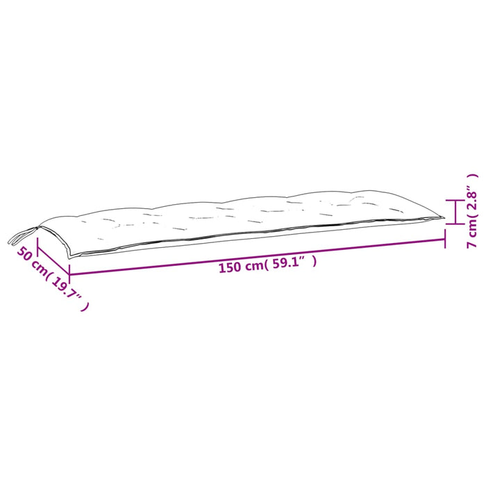 Pernă bancă de grădină, gri taupe, 150x50x7 cm, material oxford - WALTI WALTI