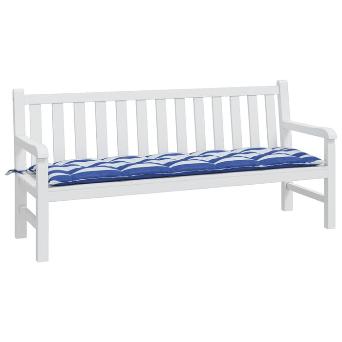 Pernă de bancă dungi albastre și albe 180x50x7 cm textil oxford - WALTI WALTI
