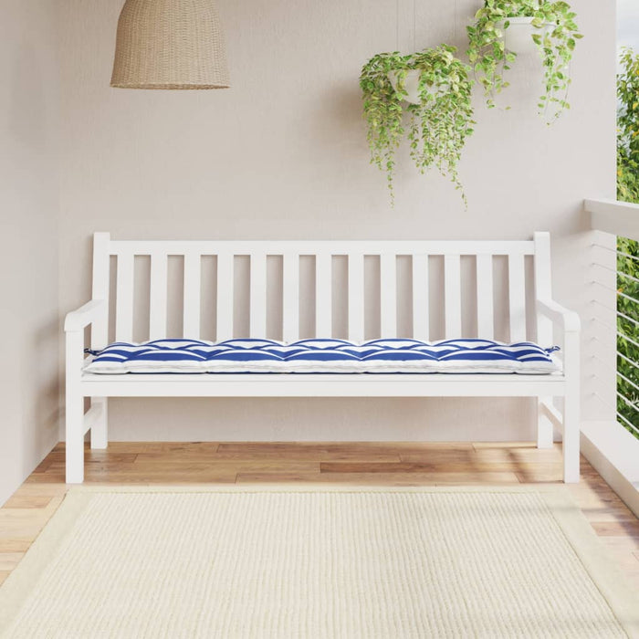 Pernă de bancă dungi albastre și albe 180x50x7 cm textil oxford - WALTI WALTI
