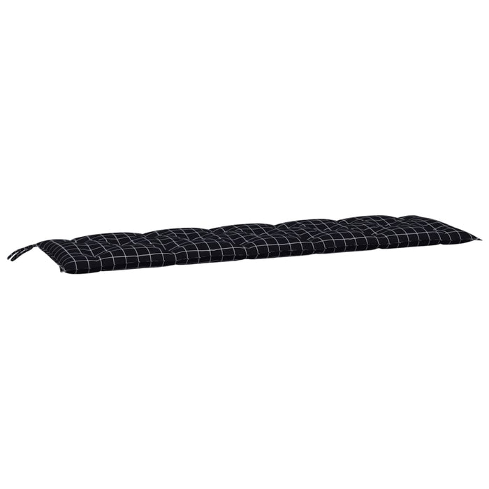 Pernă bancă de grădină negru carouri, 180x50x7cm, textil oxford - WALTI WALTI
