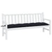Pernă bancă de grădină negru carouri, 180x50x7cm, textil oxford - WALTI WALTI