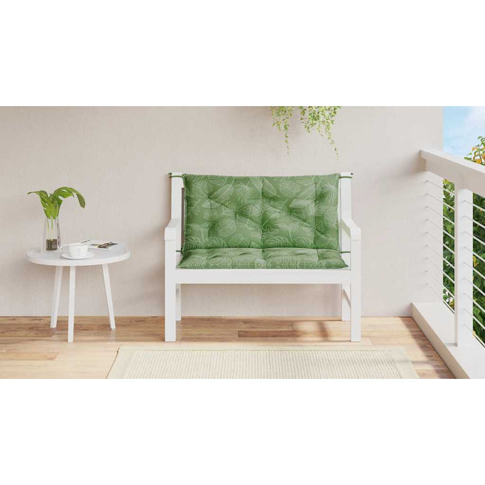 Perne bancă de grădină 2 buc. model frunze 100x50x7 cm textil WALTI